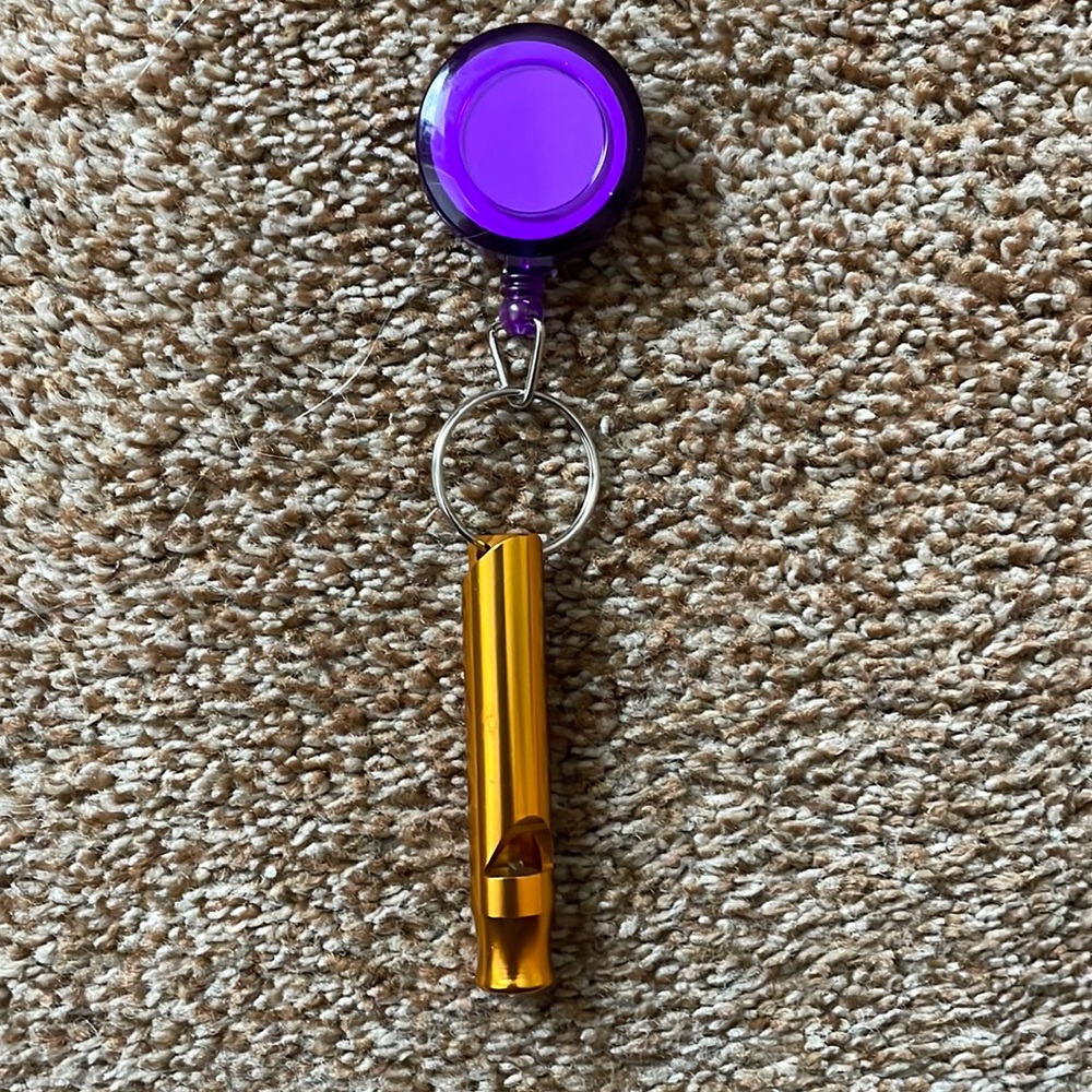 Metal Whistle with keychain keyring (protection)